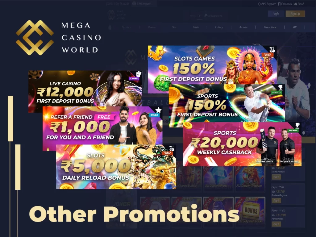 All the promotions at MCW casino